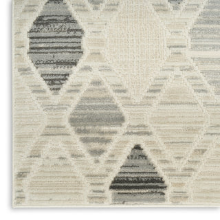 Nourison Serenity Home SRH08 Beige Grey Area Rug Corner Image