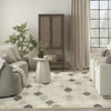 Nourison Serenity Home SRH08 Beige Grey Area Rug Room Scene Feature