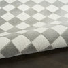 Nourison Serenity Home SRH09 Ivory Grey Area Rug Corner Image