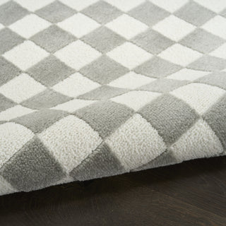 Nourison Serenity Home SRH09 Ivory Grey Area Rug Corner Image