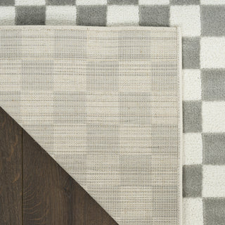 Nourison Serenity Home SRH09 Ivory Grey Area Rug Corner Image