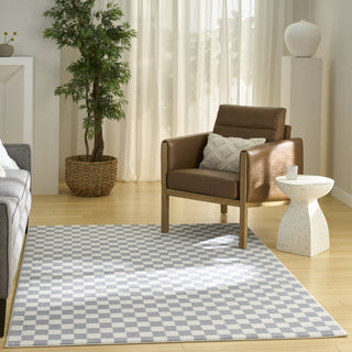 Nourison Serenity Home SRH10 Ivory Blue Area Rug Corner Image