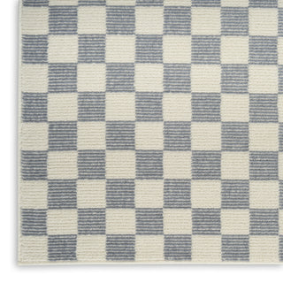 Nourison Serenity Home SRH10 Ivory Blue Area Rug Corner Image