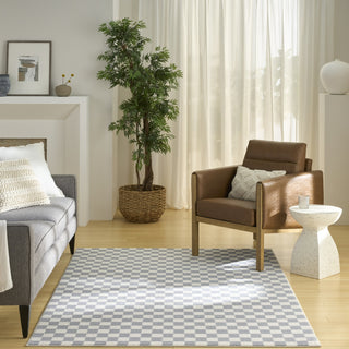 Nourison Serenity Home SRH10 Ivory Blue Area Rug Room Image Feature