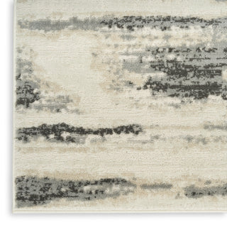 Nourison Serenity Home SRH12 Grey Multicolor Area Rug Corner Image
