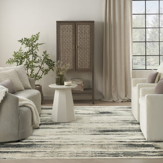 Nourison Serenity Home SRH12 Grey Multicolor Area Rug Swatch Image