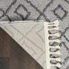 Nourison Serenity Shag SRS02 Grey Slate Area Rug Corner Image