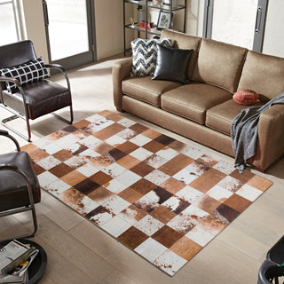 Nourison Machine Washable Series 1 SR103 Ivory/Latte Area Rug by Nicole Curtis Lifestyle Image Feature