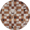 Nourison Machine Washable Series 1 SR103 Ivory/Latte Area Rug by Nicole Curtis Round Main Image