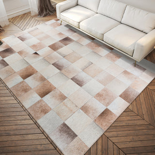 Nourison Machine Washable Series 1 SR103 Ivory/Latte Area Rug by Nicole Curtis Lifestyle Image Feature