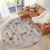 Nourison Machine Washable Series 1 SR103 Ivory/Latte Area Rug by Nicole Curtis Round Lifestyle Image Feature
