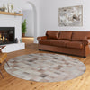 Nourison Machine Washable Series 1 SR103 Ivory/Latte Area Rug by Nicole Curtis Round Lifestyle Image Feature