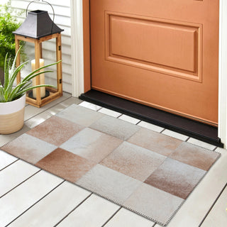 Nourison Machine Washable Series 1 SR103 Ivory/Latte Area Rug by Nicole Curtis Scatter Lifestyle Image Feature