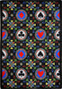 Joy Carpets Games People Play Stacked Deck Black Area Rug