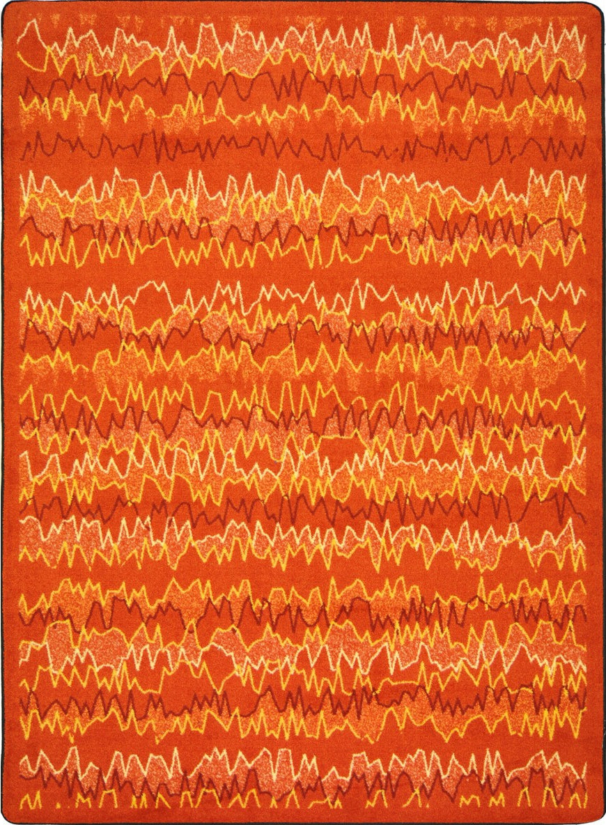 Joy Carpets Kid Essentials Static Electricity Orange Area Rug