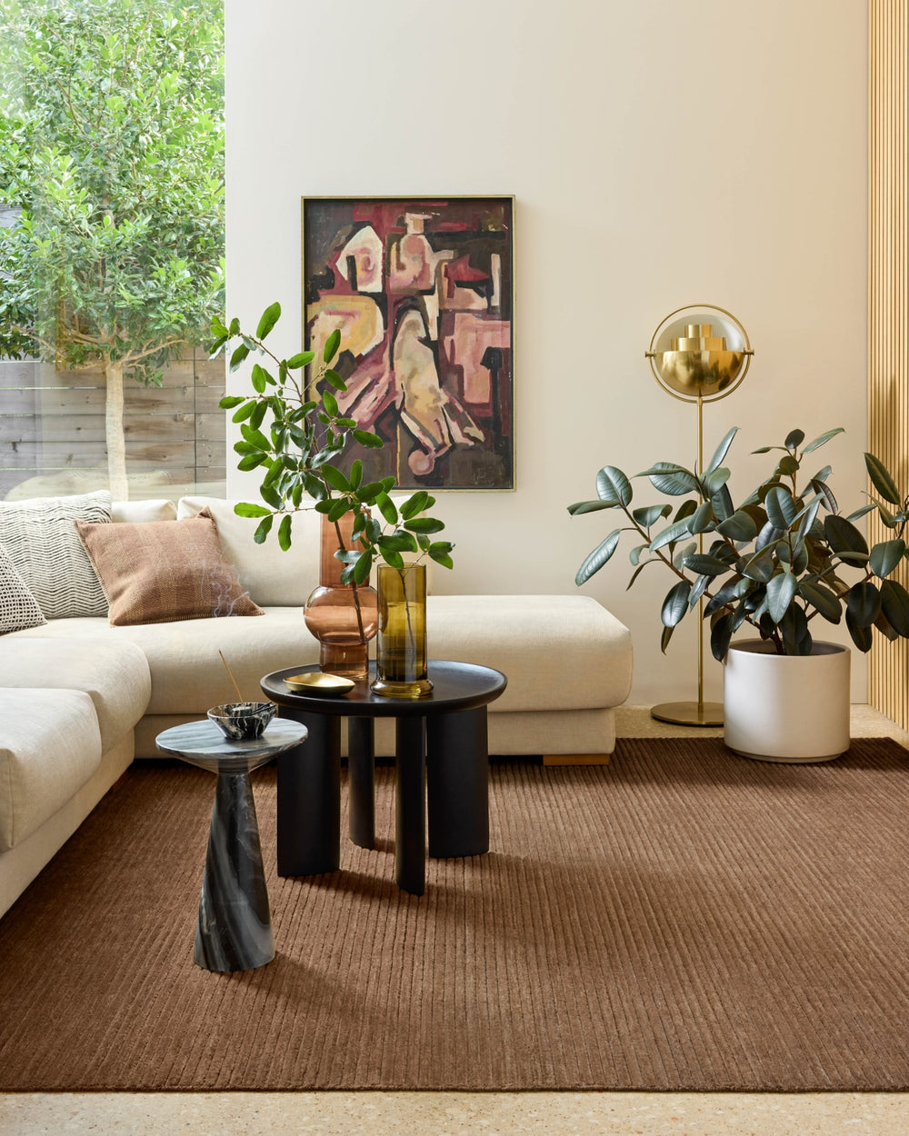 Sterling STL-01 Mocha Area Rug by Loloi Lifestyle Image Feature