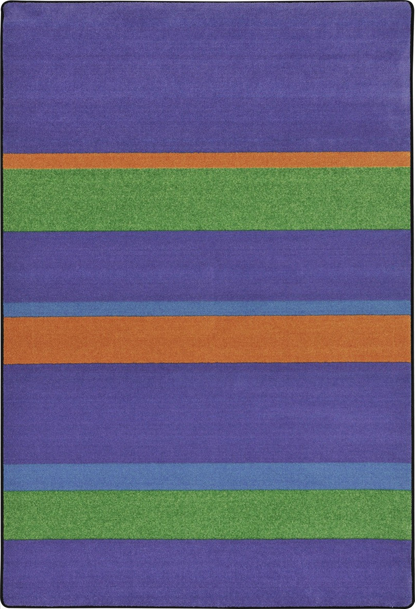 Joy Carpets Kid Essentials Straight and Narrow Violet Area Rug