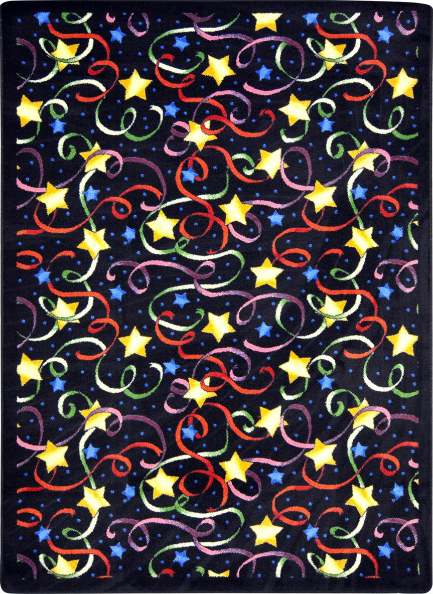 Joy Carpets Kaleidoscope Streamers and Stars Multi Area Rug