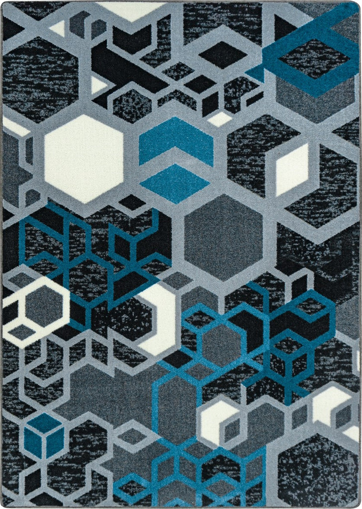 Joy Carpets Kid Essentials Structured Sapphire Area Rug