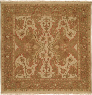 Kalaty Soumak SU-129 Ivory/Green Area Rug Closeup Image