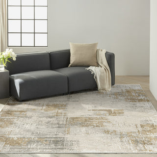 Ck078 Summit SUM01 Ivory Multicolor Area Rug by Calvin Klein Room Image Feature