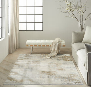 Ck078 Summit SUM01 Ivory Multicolor Area Rug by Calvin Klein Room Image Feature