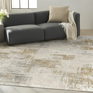 Ck078 Summit SUM01 Ivory Multicolor Area Rug by Calvin Klein Corner Image