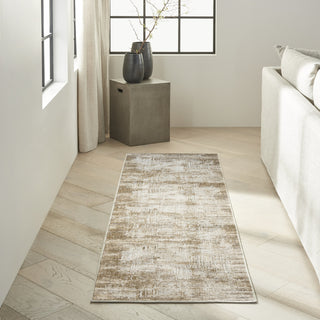 Ck078 Summit SUM02 Mocha Ivory Area Rug by Calvin Klein Corner Image