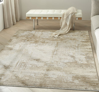Ck078 Summit SUM02 Mocha Ivory Area Rug by Calvin Klein Corner Image