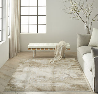 Ck078 Summit SUM02 Mocha Ivory Area Rug by Calvin Klein Room Image Feature