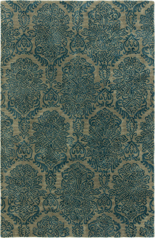 K2 Seville SV-750 Damask Blue Area Rug