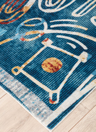 Kalaty Sportsglyphs SY1261 Blue Area Rug Floor Image