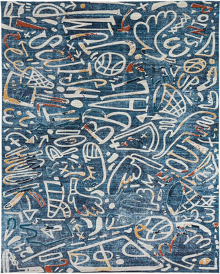 Kalaty Sportsglyphs SY1265 Blue Area Rug Main Image