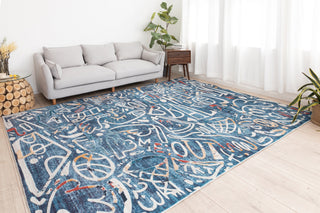 Kalaty Sportsglyphs SY1265 Blue Area Rug Alternative Image