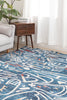 Kalaty Sportsglyphs SY1265 Blue Area Rug Lifestyle Image Feature