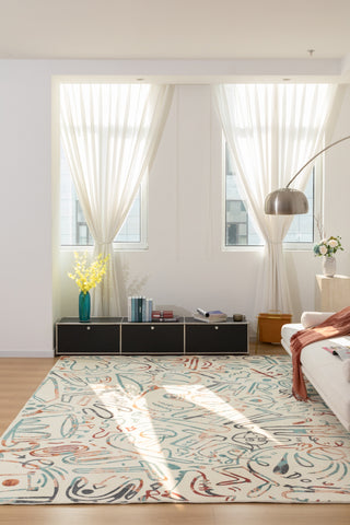 katiemerz x Kalaty Sportsglyphs SY1275 Area Rug Corner Image