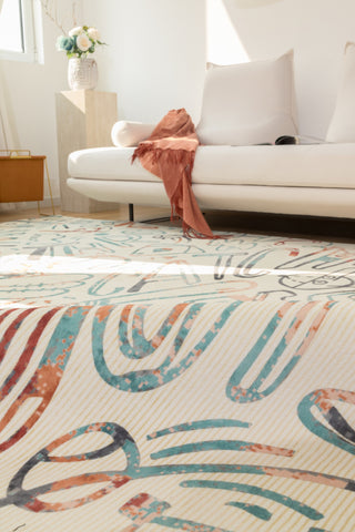 katiemerz x Kalaty Sportsglyphs SY1275 Area Rug Lifestyle Image