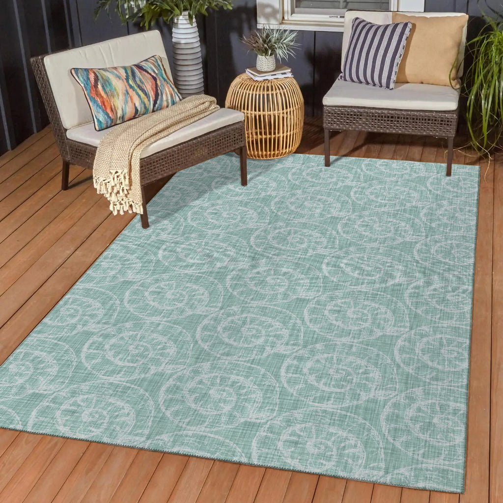 Dalyn Seabreeze SZ11 Sage Area Rug Outdoor Lifestyle Image Feature