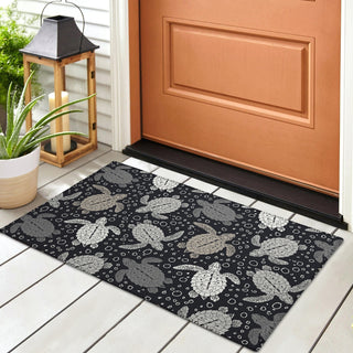 Dalyn Seabreeze SZ13 Black Area Rug Scatter Lifestyle Image Feature