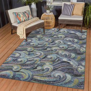 Dalyn Seabreeze SZ14 Ink Area Rug Outdoor Lifestyle Image Feature
