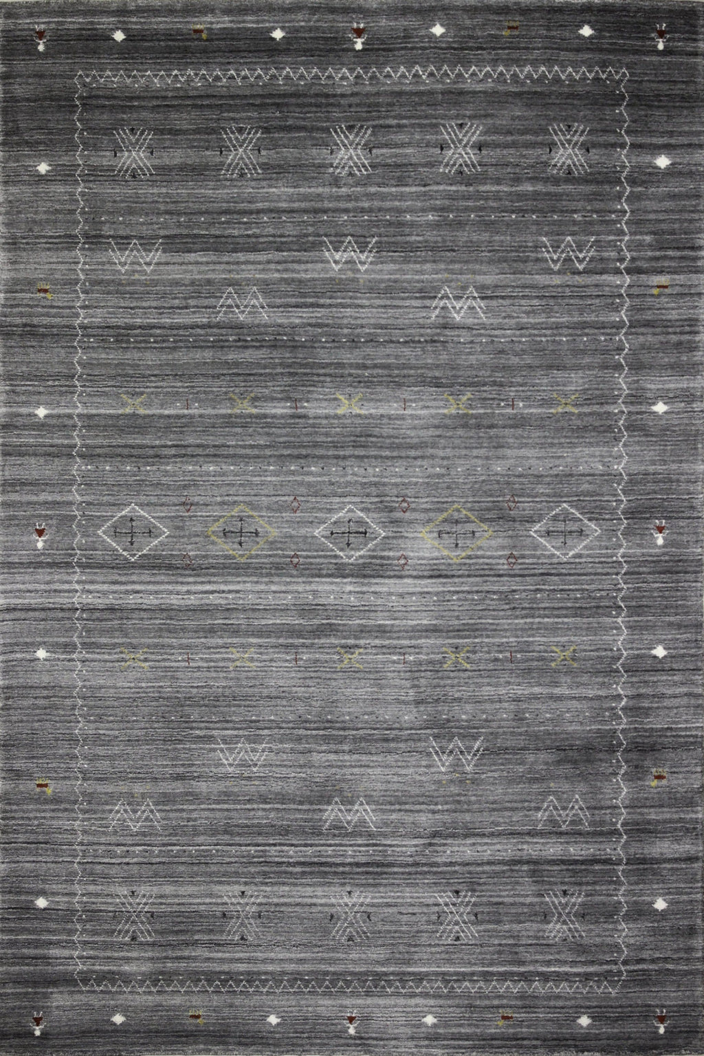 Bt127 Rug Bashian Terrain Striped T142-BT106 Grey Area Rug – Incredible Rugs and ...