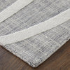 Feizy Peconic T8009 Gray/Ivory Area Rug by Thom Filicia Corner Image with Rug Pad