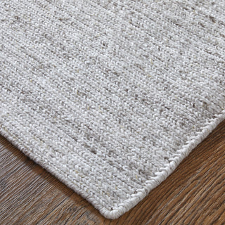 Feizy Finley T6046 Silver Area Rug by Thom Filicia Corner Image with Rug Pad
