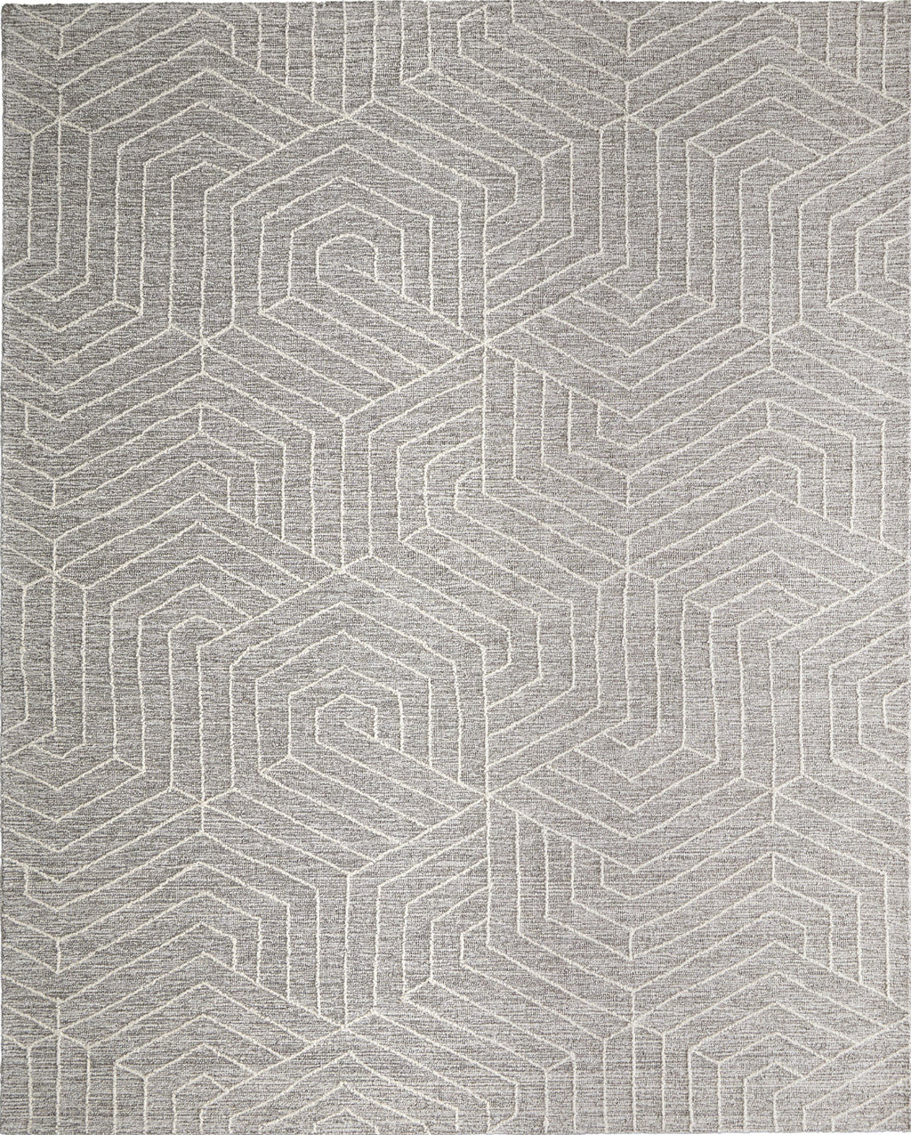 Feizy Emerson T8015 Gray/Ivory Area Rug by Thom Filicia main image