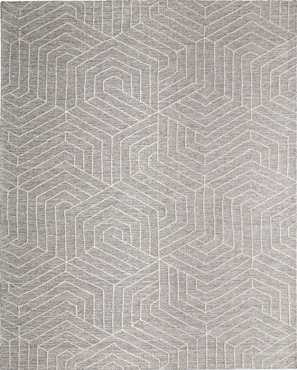 Feizy Emerson T8015 Gray/Ivory Area Rug by Thom Filicia main image