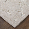 Feizy Aldrich T8019 Tan/Ivory Area Rug by Thom Filicia Corner Image with Rug Pad