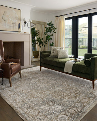 Loloi II Tabitha TAI-01 Khaki / Slate Area Rug Lifestyle Image Feature
