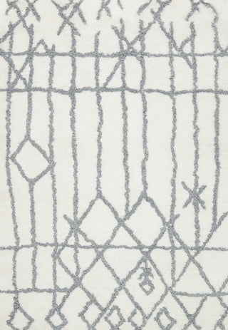 Loloi Tangier Shag TG-05 White/Slate Area Rug Main Image