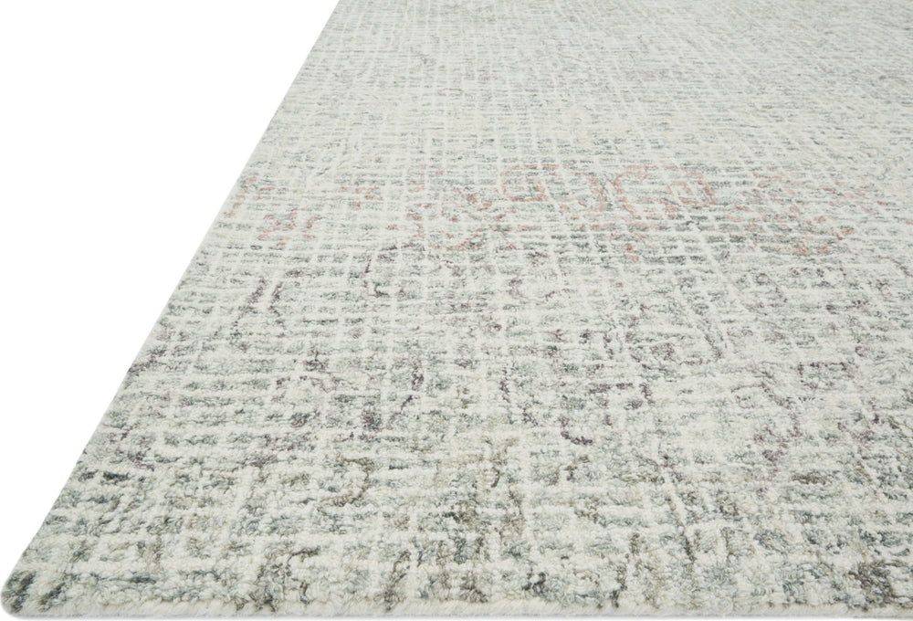 Loloi Tatum TW-04 Grey/Blush Area Rug Detail Shot Feature