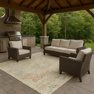 Dalyn Tabrook TB1 Tan Area Rug Outdoor Lifestyle Image Feature